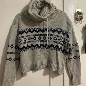 Winter cowl neck sweater